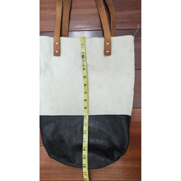 24b Fleabags Custom Flea Bag Leather And Canvas Tote Bag - Picture 11 of 14
